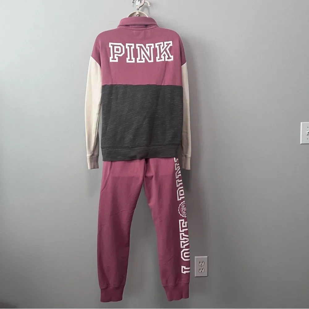 PINK Victoria's Secret 2-Piece Sweat Suit Size S/M - Picture 7 of 14